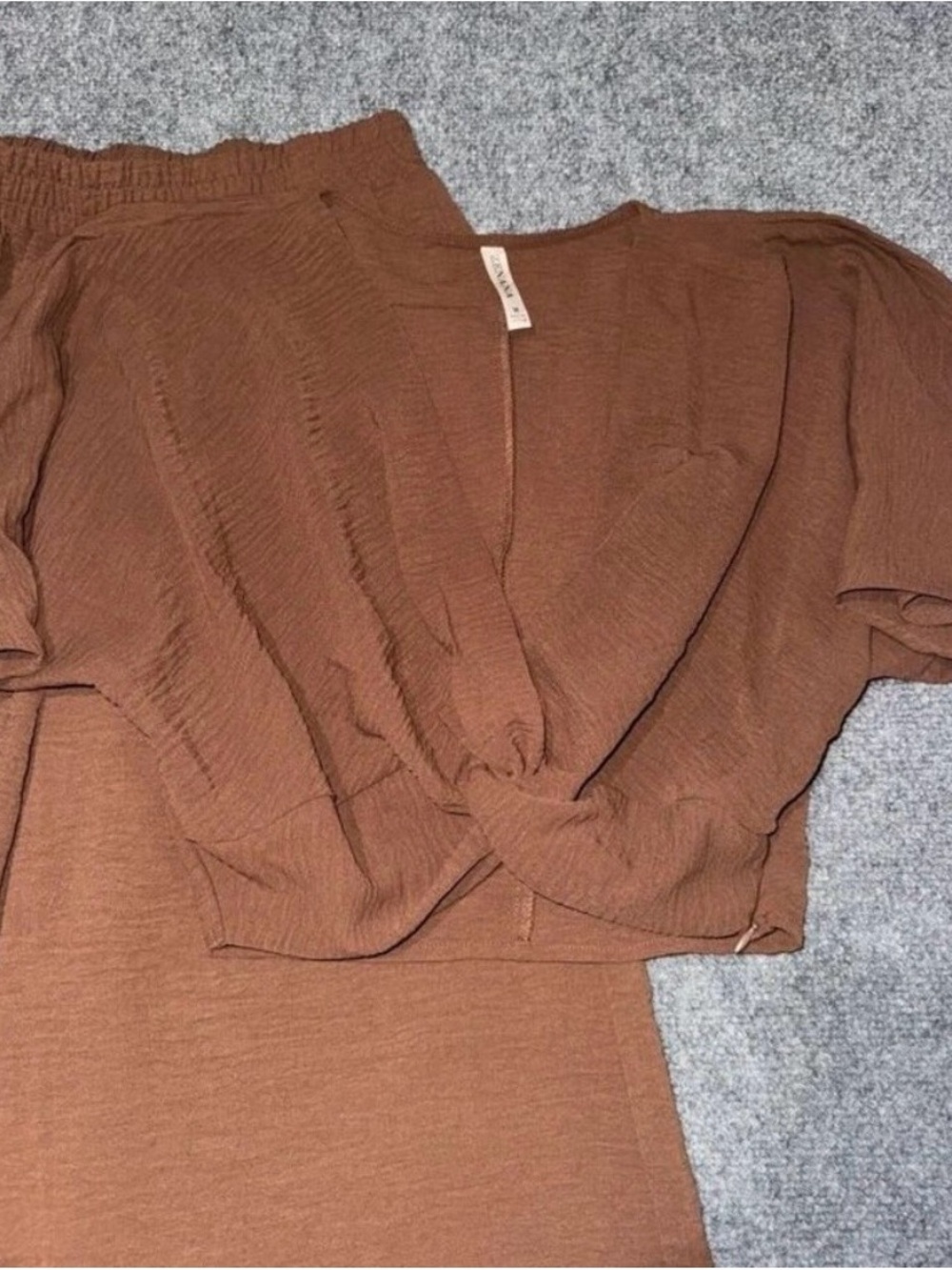 2 piece Wide Leg Brown Women’s Set - Picture 2 of 9